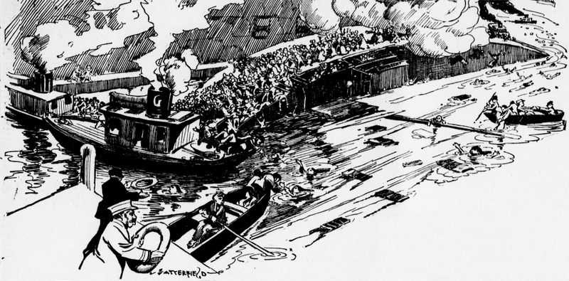 Dibujo sobre el desastre. Wikimedia Commons